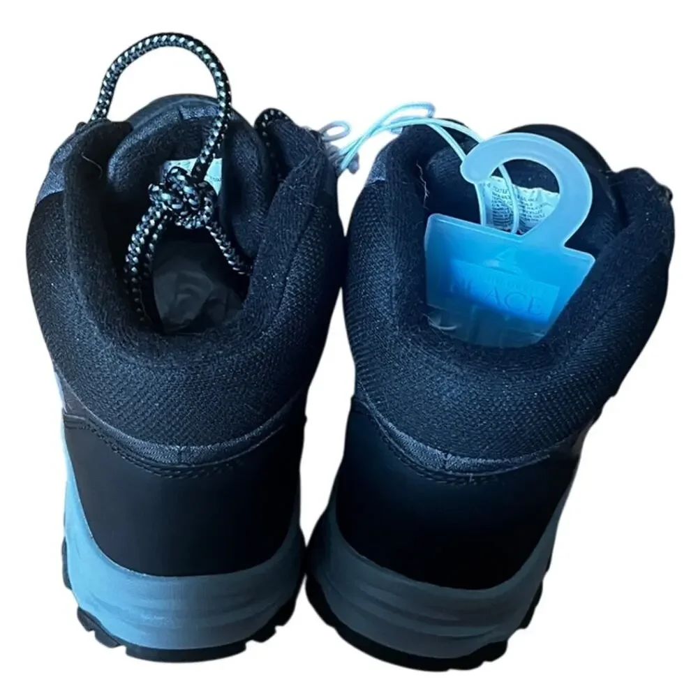 NWT The Children's Place Gray and Black Boy's Winter Boots Big Kid Size 4